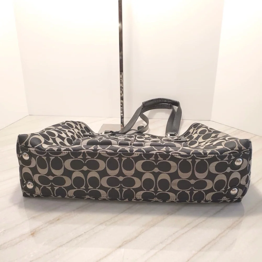 Coach F19188 Penelope Satchel in Black Logo Print